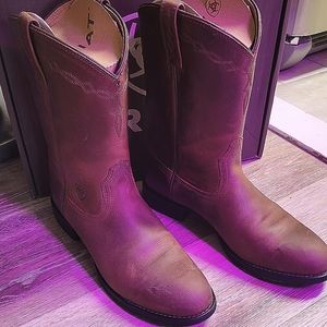 Womens 10000797 Leather Heritage Roper Western Boot Size 8.5